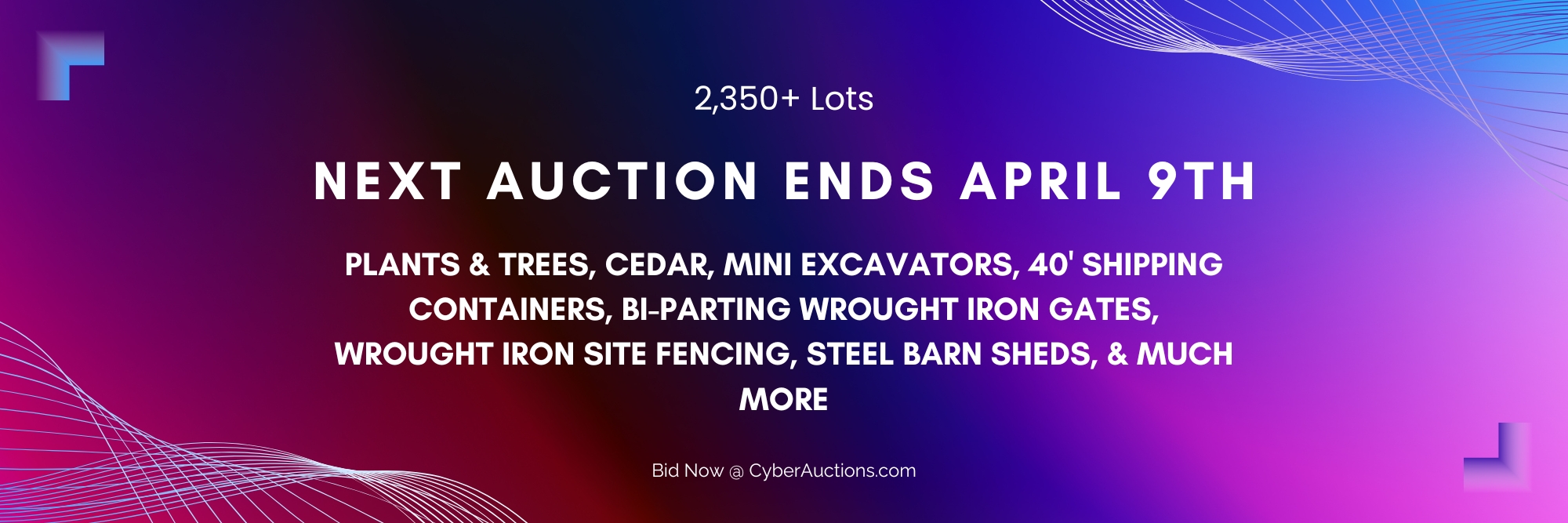 Next Auction End April 9th
